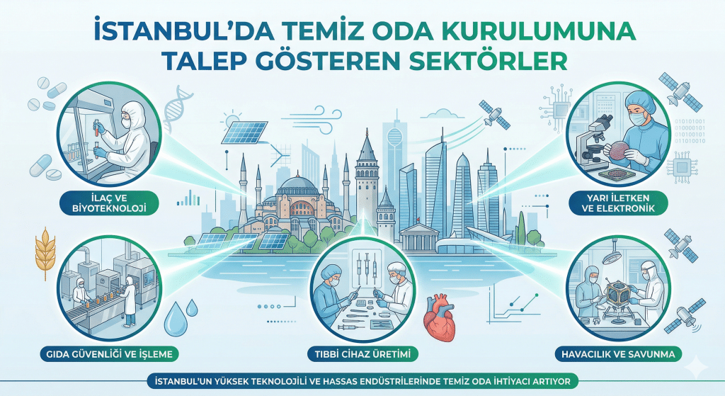 Temiz Oda Kurulumu İstanbul’da Hangi Sektörlerde Daha Çok Talep Görür?