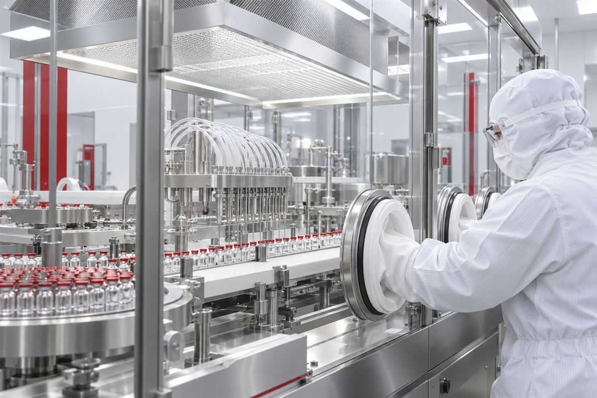 EU GMP Annex 1 kapsamında Grade A aseptik dolum hattı
